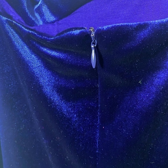 Parker Devlin Mazarine Blue Velvet Dress NWT size 10 - Picture 9 of 10